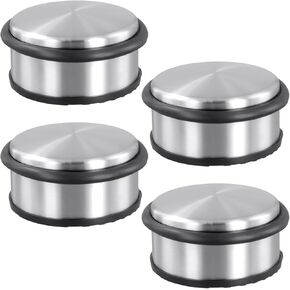 KEILEOHO 4 PCS Stainless Steel Door Stop with Protective Rubber Bands Anti-Slip, Contemporary Decorative Safety Door Wedge, Heavy Duty Floor Door Stopper No Drill for Office Garage Home in Saudi Arabia