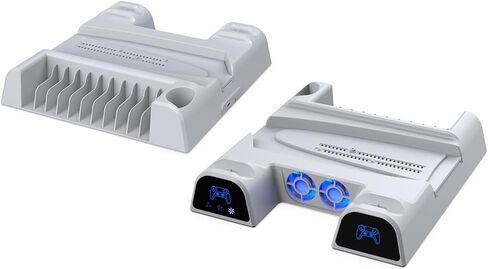 ينطبق على حامل PS5/Slim/Pro ومحطة التبريد مع محطة شحن وحدة تحكم RGB لوحدة تحكم PlayStation 5، وشاحن وحدة التحكم، وحامل التبريد، ومجموعة ملحقات PS5/Slim/Pro in Kuwait