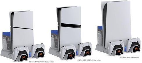 ينطبق على حامل PS5/Slim/Pro ومحطة التبريد مع محطة شحن وحدة تحكم RGB لوحدة تحكم PlayStation 5، وشاحن وحدة التحكم، وحامل التبريد، ومجموعة ملحقات PS5/Slim/Pro in Kuwait