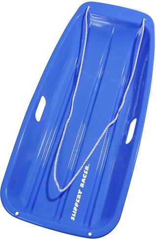 Slippery Racer Downhill Sprinter Flexible Kids Toddler Plastic Cold-Resistant Toboggan Snow Sled with Pull Rope and Handles -35 Inch (Pink, 2) in Saudi Arabia