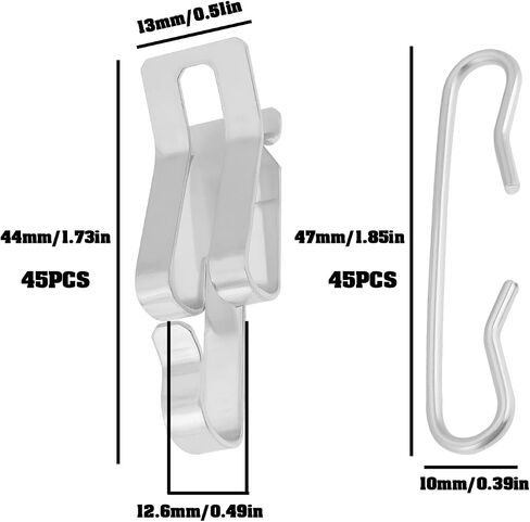 90Pcs De Icing Roof Clips Spacers Kit Heat Cable Clips for Hanging Outdoor Lights, 44x13x12.6mm, 47x10mm in Saudi Arabia