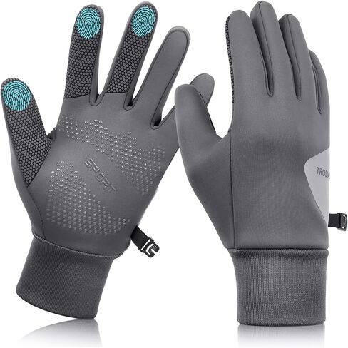 Winter Gloves for Men Women Lightweight Reflective Sports Gloves Touchscreen Anti-Slip Warm Glove for Running, Cycling in Kuwait