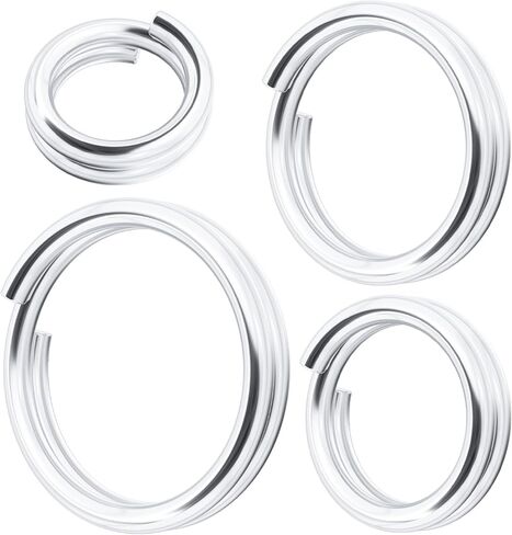 4pcs 6 مم قفزة قفزة تقسيم ، 925 sterling الفضة الحلقات الصغيرة المفتاح ، قلادة سوار معدني سحر موصل مفتوح لحفل زفاف عيد الحب نتائج المجوهرات in Saudi Arabia