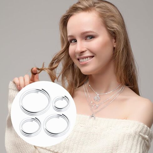 4pcs 6 مم قفزة قفزة تقسيم ، 925 sterling الفضة الحلقات الصغيرة المفتاح ، قلادة سوار معدني سحر موصل مفتوح لحفل زفاف عيد الحب نتائج المجوهرات in Saudi Arabia