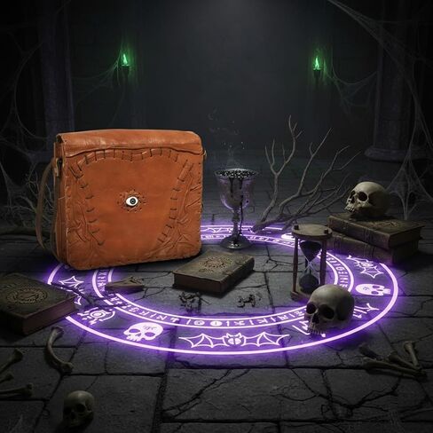 حقيبة جلدية من Hocus pocus للرجال والنساء - حقيبة يد كتف مصنوعة يدويًا ، حقيبة هالوين جلدية حقيقية in Kuwait