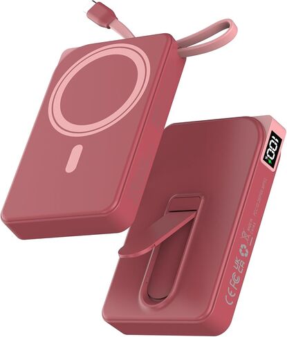 for Magsafe Battery Pack, 10000mAh Magnetic Portable Charger with USB-C Cable 22.5W Fast Charging, Foldable Stand & LED Display Wireless Power Bank，Powerbank for iPhone17/16/15/14/13/12 All Series in Kuwait