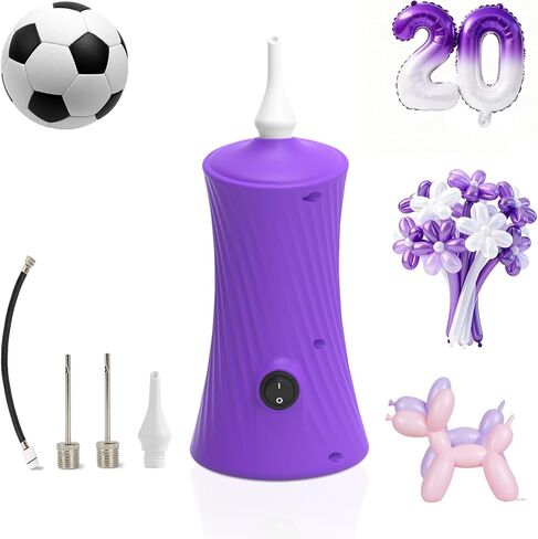 Ball Pump Electric Balloon Pumps, Balloon Pump Portable Long Animal Balloon Pump, Basketball Pump Electric Blower Machine Inflator for Party/Wedding/Birthday Decorations (Pink, 110-120V in Kuwait
