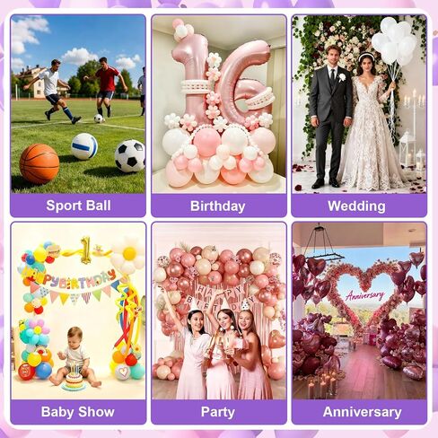 Ball Pump Electric Balloon Pumps, Balloon Pump Portable Long Animal Balloon Pump, Basketball Pump Electric Blower Machine Inflator for Party/Wedding/Birthday Decorations (Pink, 110-120V in Kuwait