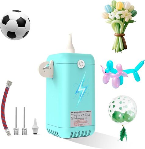 Ball Pump Electric Balloon Pumps, Balloon Pump Portable Long Animal Balloon Pump, Basketball Pump Electric Blower Machine Inflator for Party/Wedding/Birthday Decorations (Pink, 110-120V in Kuwait