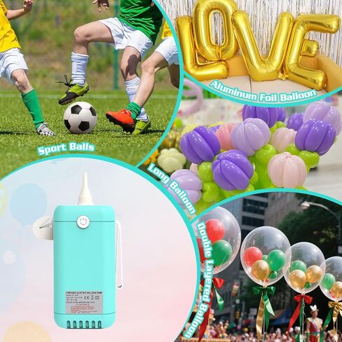 Ball Pump Electric Balloon Pumps, Balloon Pump Portable Long Animal Balloon Pump, Basketball Pump Electric Blower Machine Inflator for Party/Wedding/Birthday Decorations (Pink, 110-120V in Kuwait