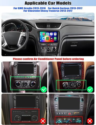 2G+64G Car Stereo for Chevrolet Chevy Traverse/GMC Acadia/Buick Enclave 2013-2017 with Wireless CarPlay Android Auto, 9" Touchscreen Android Car Radio with GPS Bluetooth WiFi RDS FM Backup Camera in Saudi Arabia
