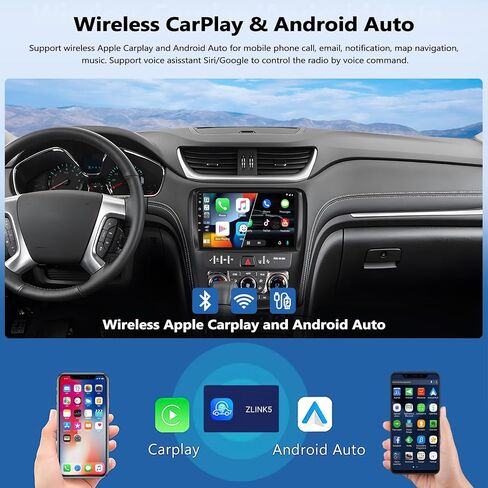 2G+64G Car Stereo for Chevrolet Chevy Traverse/GMC Acadia/Buick Enclave 2013-2017 with Wireless CarPlay Android Auto, 9" Touchscreen Android Car Radio with GPS Bluetooth WiFi RDS FM Backup Camera in Saudi Arabia