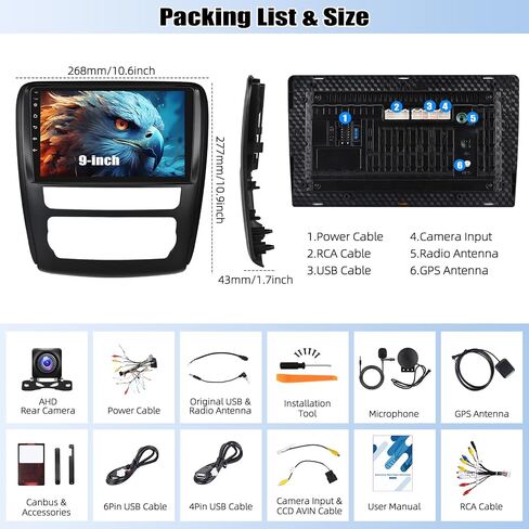 2G+64G Car Stereo for Chevrolet Chevy Traverse/GMC Acadia/Buick Enclave 2013-2017 with Wireless CarPlay Android Auto, 9" Touchscreen Android Car Radio with GPS Bluetooth WiFi RDS FM Backup Camera in Saudi Arabia