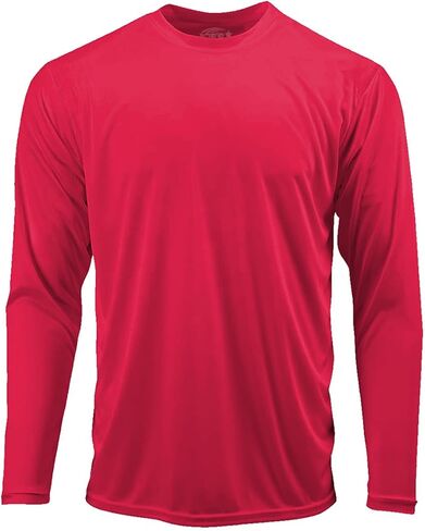 DRI-Equip Long Sleeve Moisture Wicking Athletic Shirt-2X-Large-Black in Kuwait