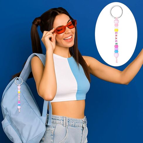 564 PCS 12 مجموعة هالوين حبة مفتاح صنع مجموعة DIY Skull Beads Craft Kit سلاسل رسائل قابلة للتعديل سلاسل مفتاح الهدية العظمية السحر بوو سلة سلة المجوهر in Saudi Arabia