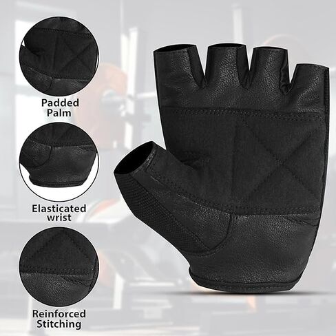 Premium Leather Weightlifting Gloves for Men & Women | Gym Workout, Training & Fitness Gloves | Non-Slip, Breathable & Durable in Saudi Arabia