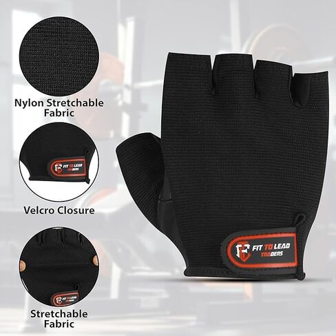 Premium Leather Weightlifting Gloves for Men & Women | Gym Workout, Training & Fitness Gloves | Non-Slip, Breathable & Durable in Saudi Arabia