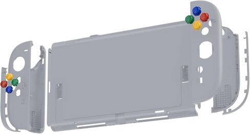 أزرار غلاف بديلة للغاية DIY لجهاز Nintendo Switch 2، لوحة خلفية خلفية لوحدة التحكم المخصصة + لوحة أمامية مع شرائط زخرفية، مفاتيح اتجاه ABXY لـ Joycon 2 - إصدار Essence - New Hope Gray in Saudi Arabia