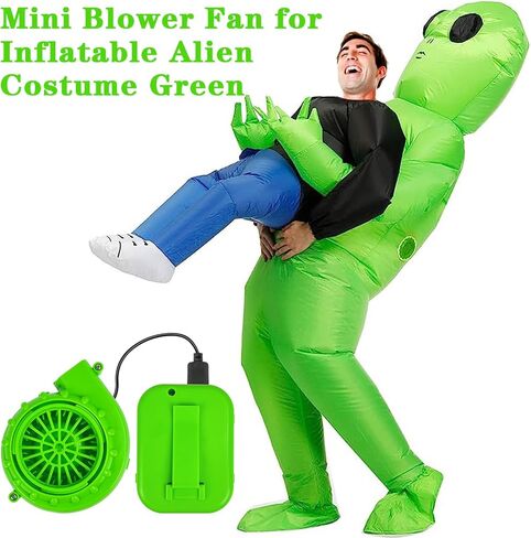 أزياء أزياء White Costume Mini Blower Fan لـ Dinosaur Halloween قابلة للنفخ في الأزياء (النسخة المطورة) in Saudi Arabia