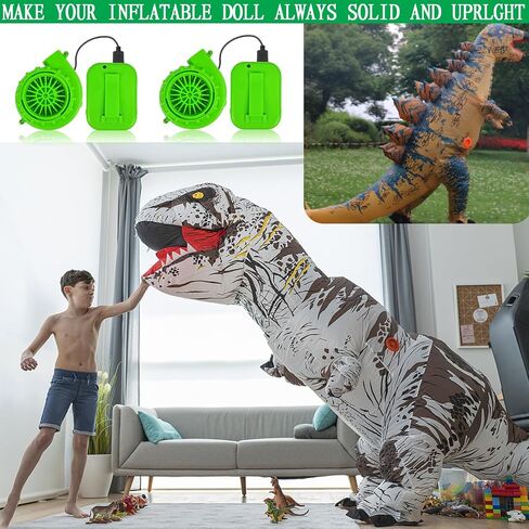 أزياء أزياء White Costume Mini Blower Fan لـ Dinosaur Halloween قابلة للنفخ في الأزياء (النسخة المطورة) in Saudi Arabia
