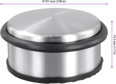 KEILEOHO 4 PCS Stainless Steel Door Stop with Protective Rubber Bands Anti-Slip, Contemporary Decorative Safety Door Wedge, Heavy Duty Floor Door Stopper No Drill for Office Garage Home in Saudi Arabia