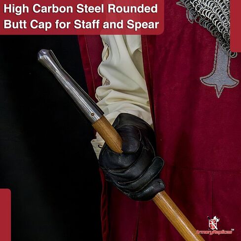 Armory Replicas™ Choice Finisher من الفولاذ عالي الكربون، زي صولجان الرمح، ملحق سلاح، غطاء مؤخر أسود مدور. in Saudi Arabia