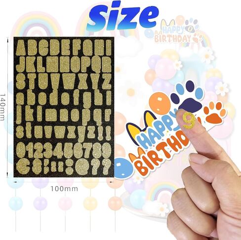 43Pcs Blue Dog Birthday Decorations,Blue Dog Party Decorations Cake Topper,Cartoon Kids Birthday Cupcake toppers Decor(Number 3) in Saudi Arabia