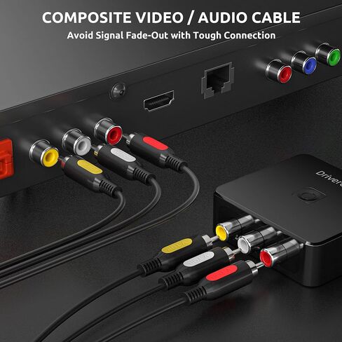 كابل VTOP 3ft Triple RCA AV - كابل فيديو مركب وصوت ستيريو مع 3 موصلات RCA مرمزة بالألوان للتلفزيون وأقراص DVD وجهاز العرض وأنظمة الألعاب القديمة (RCA01) in Saudi Arabia