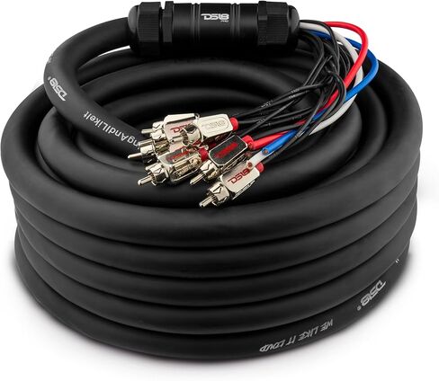 DS18 MDSA10/4.50FT سلك صوت ميدوسا/ثعبان مع 10 قنوات RCA و4 × 12GA OFC كابلات طاقة 50 قدم - كابل ثعبان صوت/سلك طاقة عالي التحمل لتمديد صندوق الراديو in Kuwait