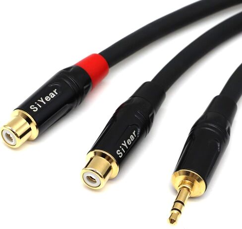 SiYear RCA Y Splitter Cable, 1 Male to 2 Male RCA Adapter Audio Cables,Subwoofer Cable for Amplifiers/TV/subs/amps/Hi-Fis/Home Theater/receivers(1M/2PACK) in Saudi Arabia