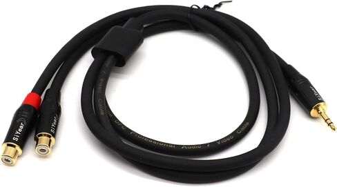 SiYear RCA Y Splitter Cable, 1 Male to 2 Male RCA Adapter Audio Cables,Subwoofer Cable for Amplifiers/TV/subs/amps/Hi-Fis/Home Theater/receivers(1M/2PACK) in Saudi Arabia