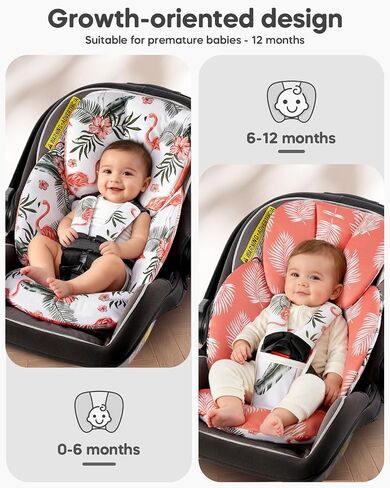 Infant Car Seat Insert for Newborn，Preemie Newborn Infant Insert, Newborn Car Seat Insert Head Body Support for Stroller, Baby Swing, Rocker, Bouncer, Bassinet, 2-in-1 Reversible in Saudi Arabia