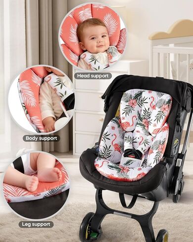 Infant Car Seat Insert for Newborn，Preemie Newborn Infant Insert, Newborn Car Seat Insert Head Body Support for Stroller, Baby Swing, Rocker, Bouncer, Bassinet, 2-in-1 Reversible in Saudi Arabia