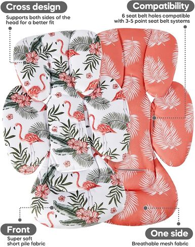 Infant Car Seat Insert for Newborn，Preemie Newborn Infant Insert, Newborn Car Seat Insert Head Body Support for Stroller, Baby Swing, Rocker, Bouncer, Bassinet, 2-in-1 Reversible in Saudi Arabia