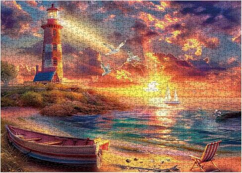 Summer Beach Ocean Puzzle for Adults 1000 Pieces, Funny Dog Seaside Camping Jigsaw Puzzle, Hawaii Nature Scenery Puzzle for Home Decor in Saudi Arabia
