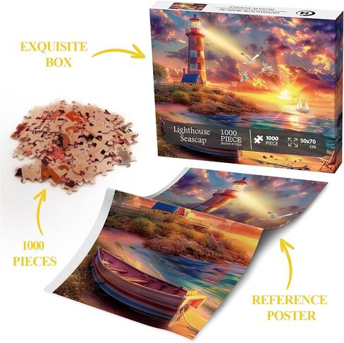 Summer Beach Ocean Puzzle for Adults 1000 Pieces, Funny Dog Seaside Camping Jigsaw Puzzle, Hawaii Nature Scenery Puzzle for Home Decor in Saudi Arabia