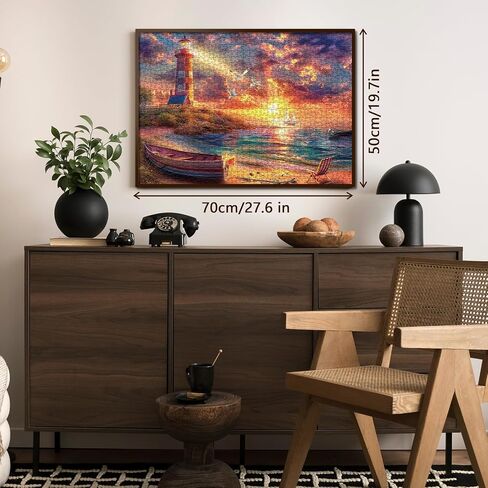 Summer Beach Ocean Puzzle for Adults 1000 Pieces, Funny Dog Seaside Camping Jigsaw Puzzle, Hawaii Nature Scenery Puzzle for Home Decor in Saudi Arabia