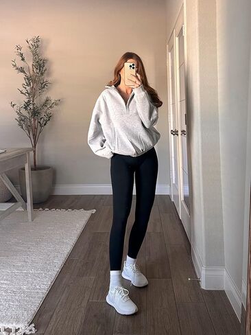 سروال يوجا بطول كامل من HeyNuts Yoga Pro للنساء، سروال يوجا ناعم عالي الخصر للتمارين الرياضية مقاس 28 بوصة رمادي جرافيتي M (8/10) in Saudi Arabia