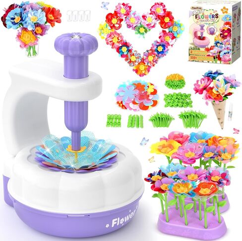 ألعاب باقات زهرة Perryhome Fabric ، 300+ PCS DIY Flower Crafts for Kids ، 2 Gameplays Toddly Arts & Crafts Toy ، عيد ميلاد عيد الشكر وهدية عيد الميلاد لـ 3 4 5 6 7 7 8 سنوات فتاة صغيرة in Kuwait