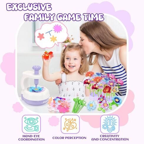 ألعاب باقات زهرة Perryhome Fabric ، 300+ PCS DIY Flower Crafts for Kids ، 2 Gameplays Toddly Arts & Crafts Toy ، عيد ميلاد عيد الشكر وهدية عيد الميلاد لـ 3 4 5 6 7 7 8 سنوات فتاة صغيرة in Kuwait