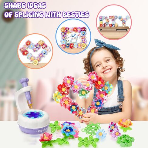 ألعاب باقات زهرة Perryhome Fabric ، 300+ PCS DIY Flower Crafts for Kids ، 2 Gameplays Toddly Arts & Crafts Toy ، عيد ميلاد عيد الشكر وهدية عيد الميلاد لـ 3 4 5 6 7 7 8 سنوات فتاة صغيرة in Kuwait