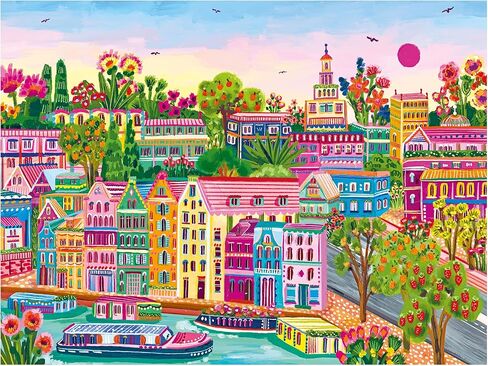 Roseart - Millie يوضح - Lombard Street San Francisco - 300 قطعة بانورامزو ، لغز فن سفر ملون مصور للبالغين in Saudi Arabia