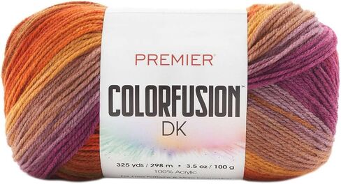 Premier Yarns Colorfusion DK Seaside 1196-06 (3-Skeins - Same Dye Lot) DK Light Worsted #3 Acrylic Yarn for Crocheting and Knitting with Project Bag in Saudi Arabia