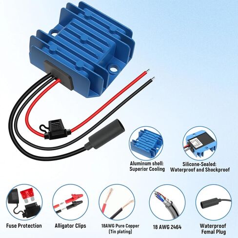 كابل طاقة محول Starlink Mini 12V، 12V/24V إلى 30V 3.5A DC محول تصعيد لإمداد الطاقة Starlink Mini مع قابس أنثى، متوافق مع حل الطاقة للبطارية/RV/اليخت خارج الشبكة in Kuwait