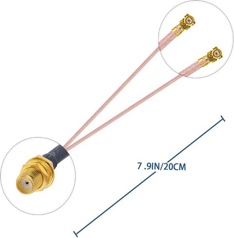 SMA Female to Four U.F.L1 Female Connector 50 Ohm Coaxial Cable U.F.L1 Jumper Cable RG178 7.9Inch/20CM Low Loss SMA Connector Extension Cable in Saudi Arabia