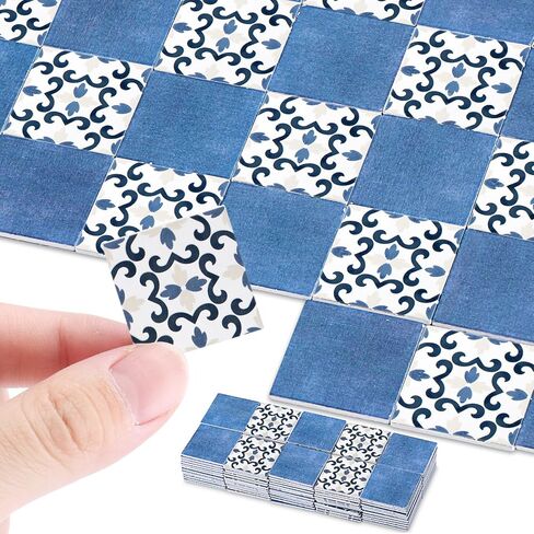 Shinyrelief 120 PCS Dollhouse Floor Tiles Dollhouse Flooring 1 12 Scale 1 6 Detal Doll House Wallpaper Peel and Stick Miniature Bricks Platpet Double -Side Plate for Flor Accessories in Saudi Arabia