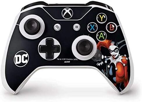 ملصق Skinit المخصص للألعاب متوافق مع وحدة تحكم Xbox One S - تصميم Warner Bros Evil Harley Quinn المرخص رسميًا in Saudi Arabia