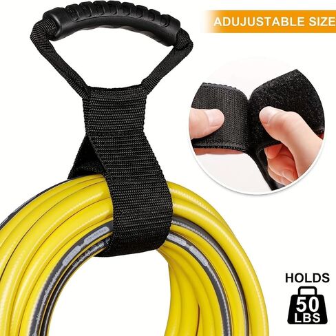 Heavy Duty Storage Strap, 17" Adjustable Black Nylon Organizer with Handle for Cord Garden Hose Swimming and Garage Tool in Saudi Arabia