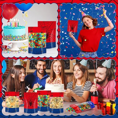 Fuutreo 50 Pcs Happy Birthday Bags Plastic Birthday Sealed Pouches Resealable Colorful Balloons Bags Party Favor Pouches for Home Candy Small Gift Party Wrapping Supplies Decoration in Saudi Arabia