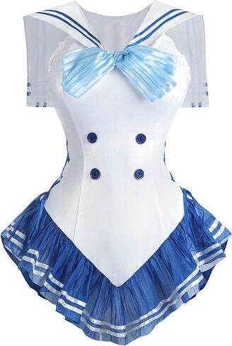 Women Bunny Cosplay Costume, Adorable Bunny Girl Senpai Outfit Mai San Sakurajima Bunny Ear One Piece Bodysuit in Kuwait
